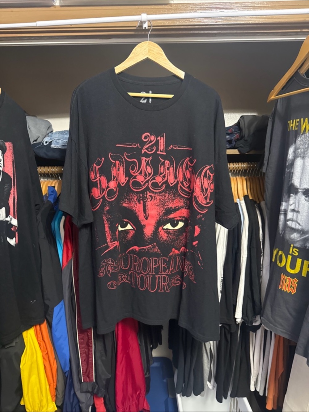 21 Savage American Dream European Tour Hip-Hop Oversized Tee XXL